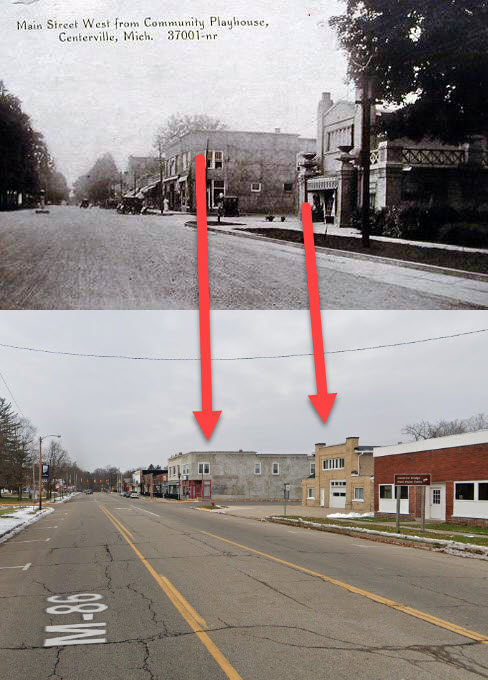 Community Playhouse - CURRENT STREET VIEW COMPARED TO OLD PHOTO